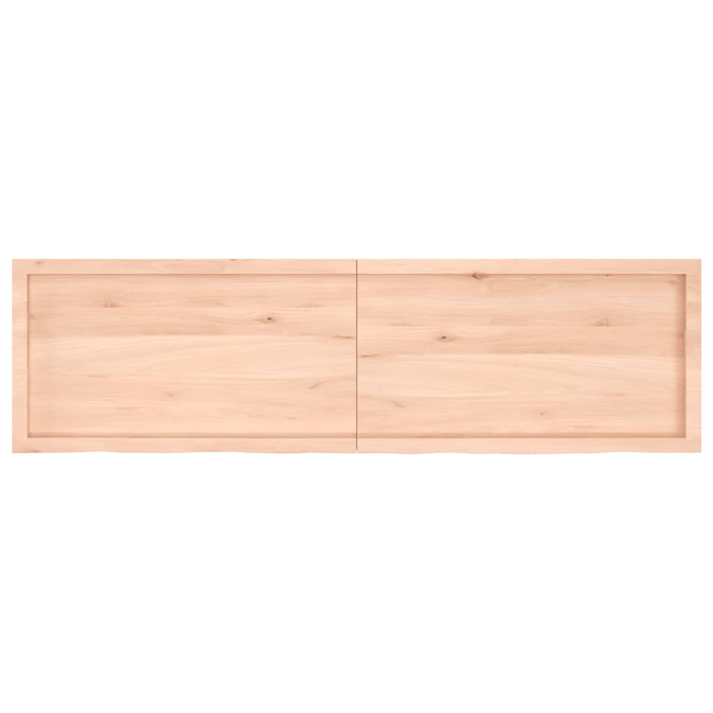 Piano Bagno 180x50x4 cm in Legno Massello Non Trattato 3156069