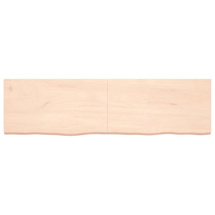 Piano Bagno 180x50x6 cm in Legno Massello Non Trattato 3156070