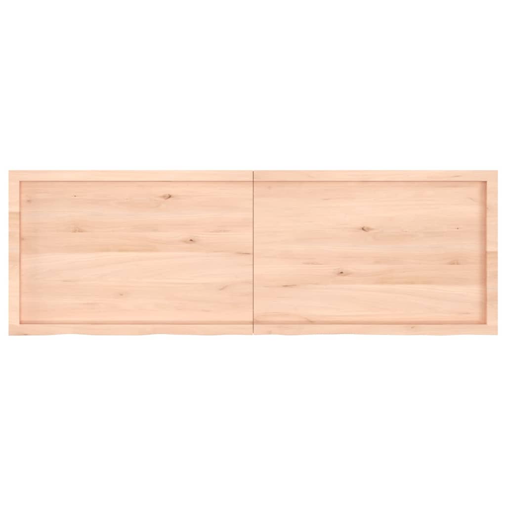 Piano Bagno 180x60x4 cm in Legno Massello Non Trattato 3156071