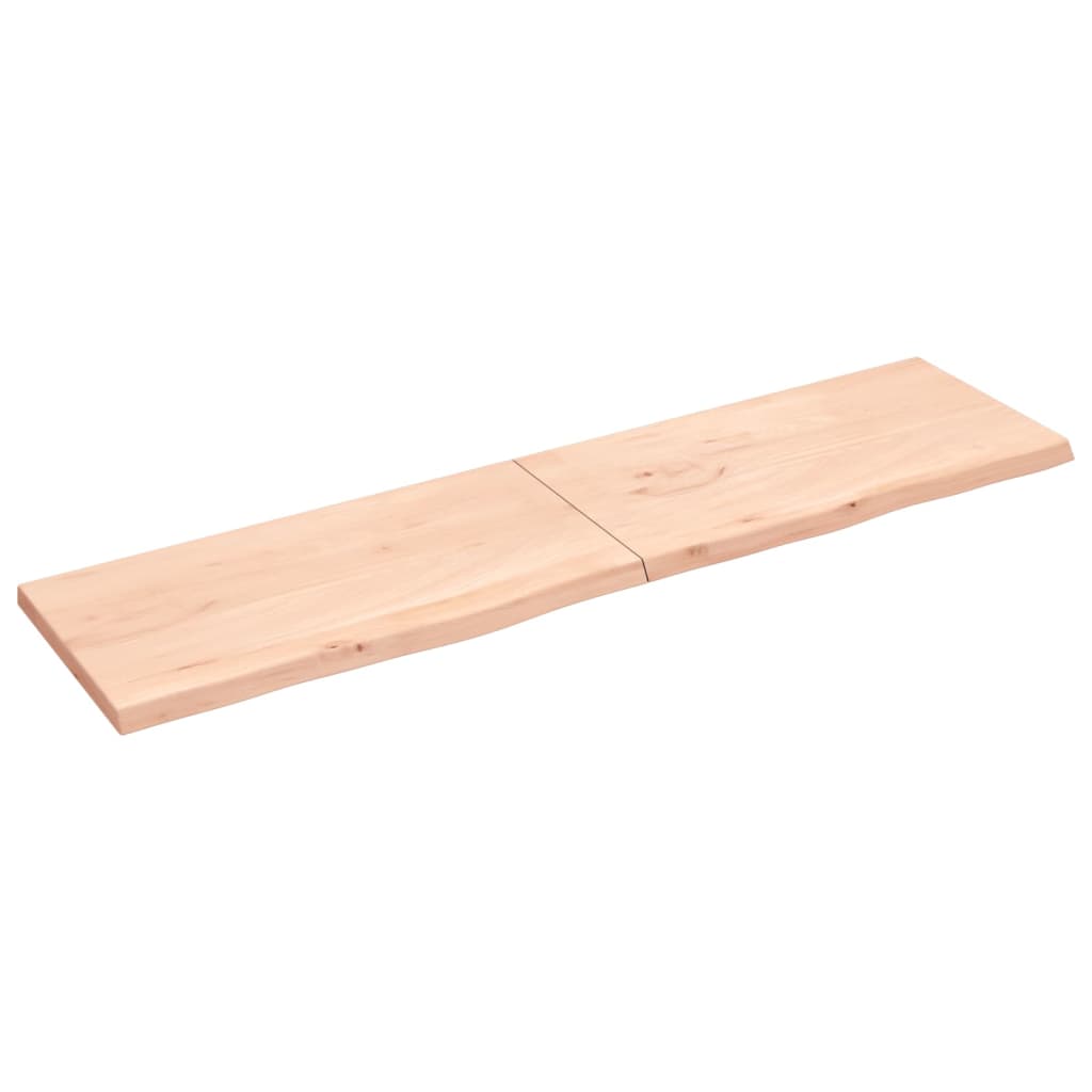 Piano Bagno 200x50x(2-4) cm in Legno Massello Non Trattatocod mxl 134485