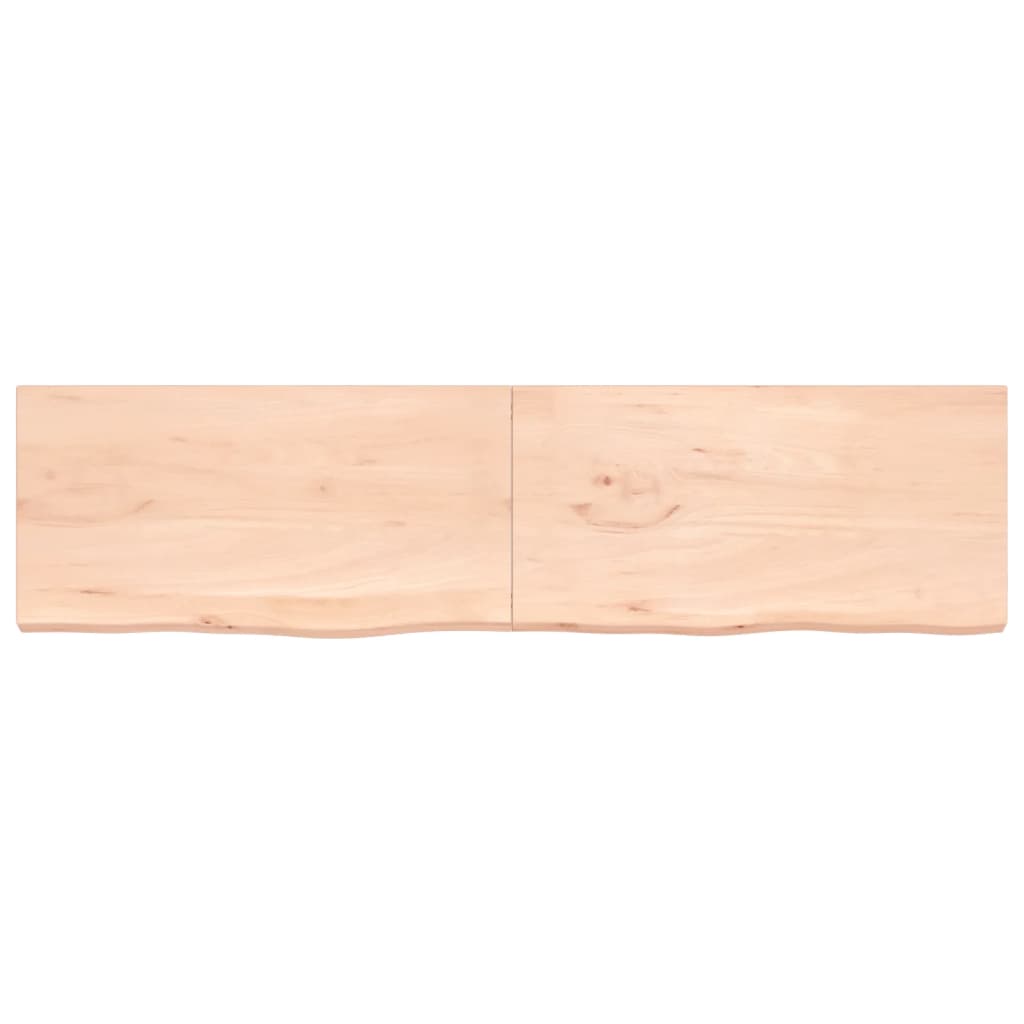 Piano Bagno 200x50x(2-4) cm in Legno Massello Non Trattatocod mxl 134485