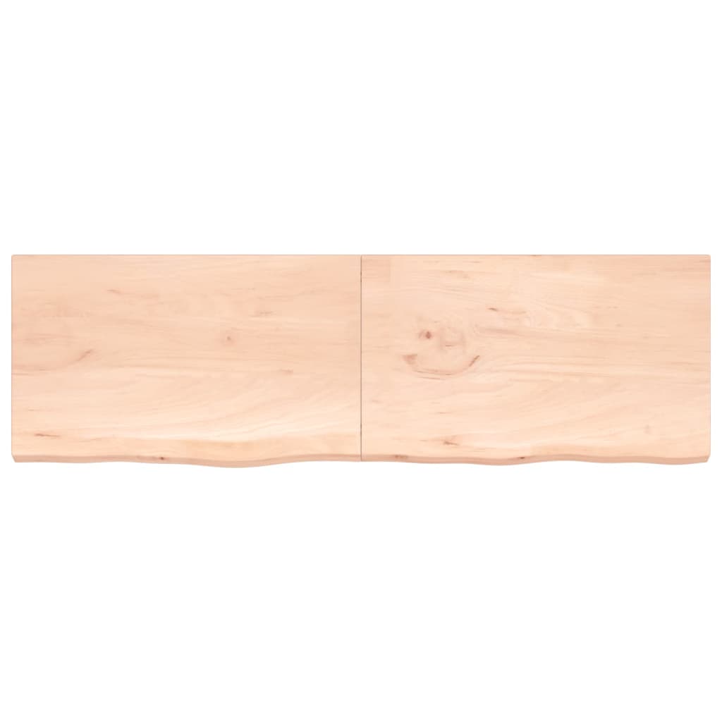 Piano Bagno 200x60x(2-4) cm in Legno Massello Non Trattato 3156079