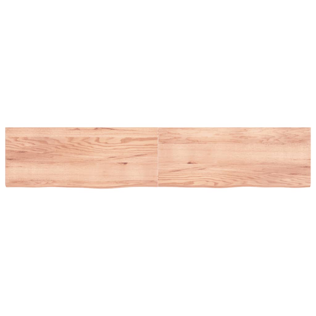 Piano Bagno Marrone 200x40x(2-4) cm Legno Massello Trattato 3156171