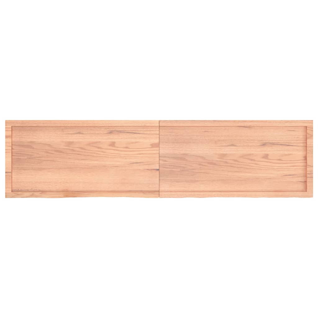 Piano Bagno Marrone 200x50x(2-6) cm Legno Massello Trattato 3156174