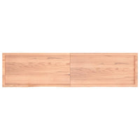 Piano Bagno Marrone 200x50x(2-6) cm Legno Massello Trattato 3156174