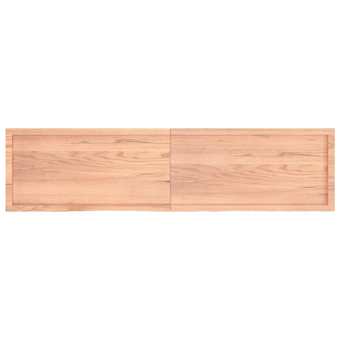 Piano Bagno Marrone 200x50x(2-6) cm Legno Massello Trattato 3156174