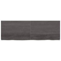 Piano Bagno Grigio Scuro 180x60x6 cm Legno Massello Trattato 3156264