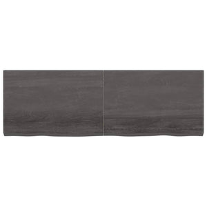 Piano Bagno Grigio Scuro 180x60x6 cm Legno Massello Trattato 3156264