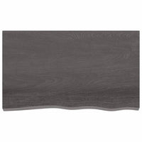 Piano Tavolo Marrone Scuro 100x60x2cm Rovere Massello Trattatocod mxl 92590