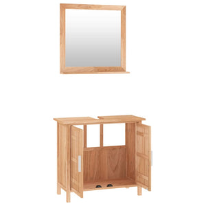 Set Mobili da Bagno 2pz in Legno Massello di Noce 3185783