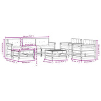 Set Divani da Giardino 7 pz con Cuscini in Legno Massello 3185829