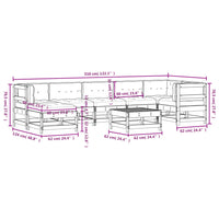 Set Divani da Giardino 8 pz con Cuscini in Legno Massello 3185850