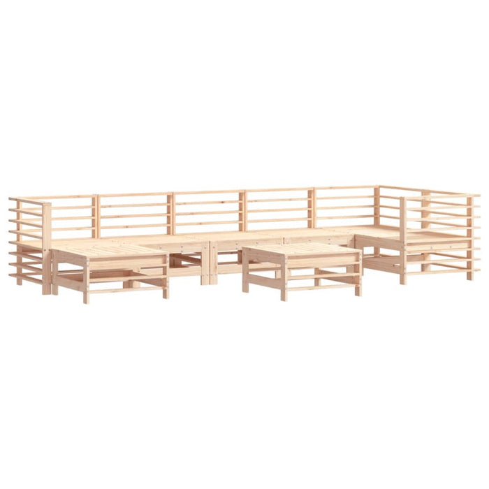 Set Divani da Giardino 8 pz con Cuscini in Legno Massello 3185878