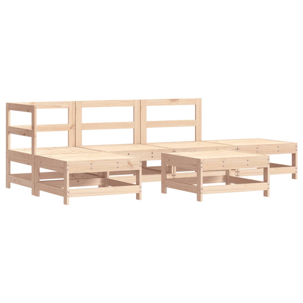 Set Divani da Giardino 6 pz con Cuscini in Legno Massello 3185899