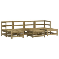 Set Divani da Giardino 7pz con Cuscini Legno Impregnato di Pino 3185933