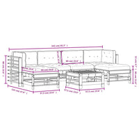 Set Divani Giardino 7 pz con Cuscini Legno Massello di Douglas 3185953