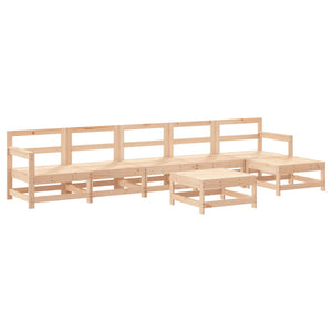 Set Divani da Giardino 7 pz con Cuscini in Legno Massello 3185969