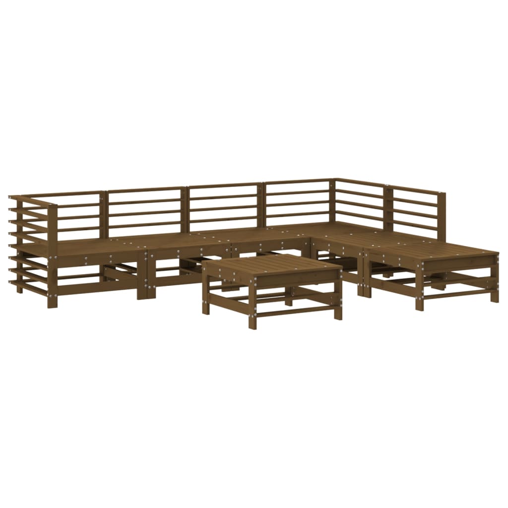 Set Divani da Giardino 7 pz con Cuscini in Legno Massello Mielecod mxl 100503