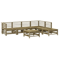 Set Divani da Giardino 7pz con Cuscini Legno Impregnato di Pino 3185982