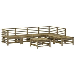 Set Divani da Giardino 7pz con Cuscini Legno Impregnato di Pino 3185982