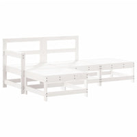 Set Divani da Giardino 4pz con Cuscini in Legno Massello Bianco 3186019