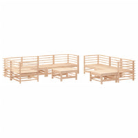 Set Divani da Giardino 10 pz con Cuscini in Legno Massellocod mxl 100508