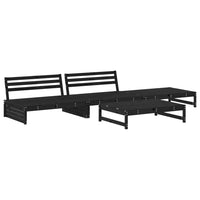 Set Divani da Giardino 4 pz con Cuscini in Legno Massello Nerocod mxl 77379