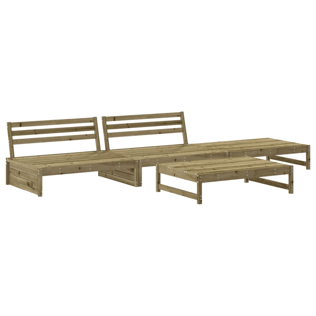 Set Divani da Giardino 4pz con Cuscini Legno Impregnato di Pinocod mxl 125725