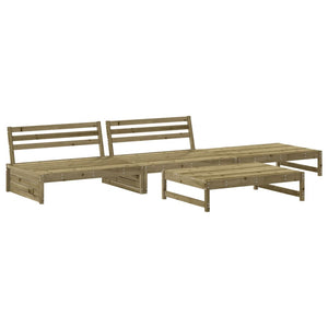 Set Divani da Giardino 4pz con Cuscini Legno Impregnato di Pinocod mxl 125725