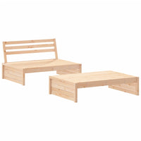 Set Divani da Giardino 2 pz con Cuscini in Legno Massello 3186130