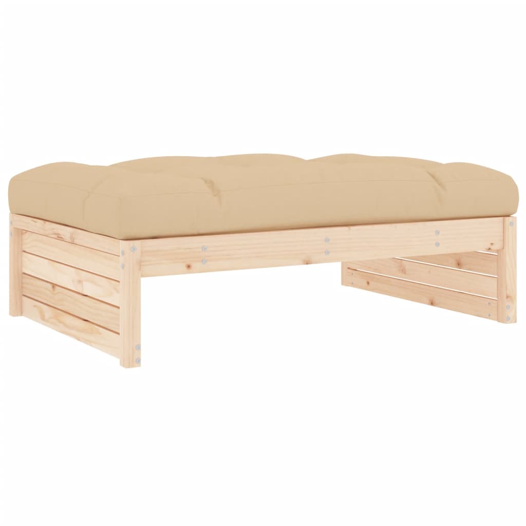 Set Divani da Giardino 2 pz con Cuscini in Legno Massello 3186130