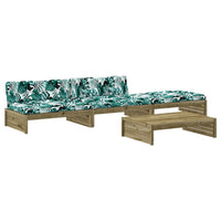 Set Divani da Giardino 4pz con Cuscini Legno Impregnato di Pinocod mxl 125599