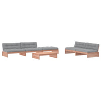 Set Divani Giardino 6 pz con Cuscini Legno Massello di Douglas 3186156