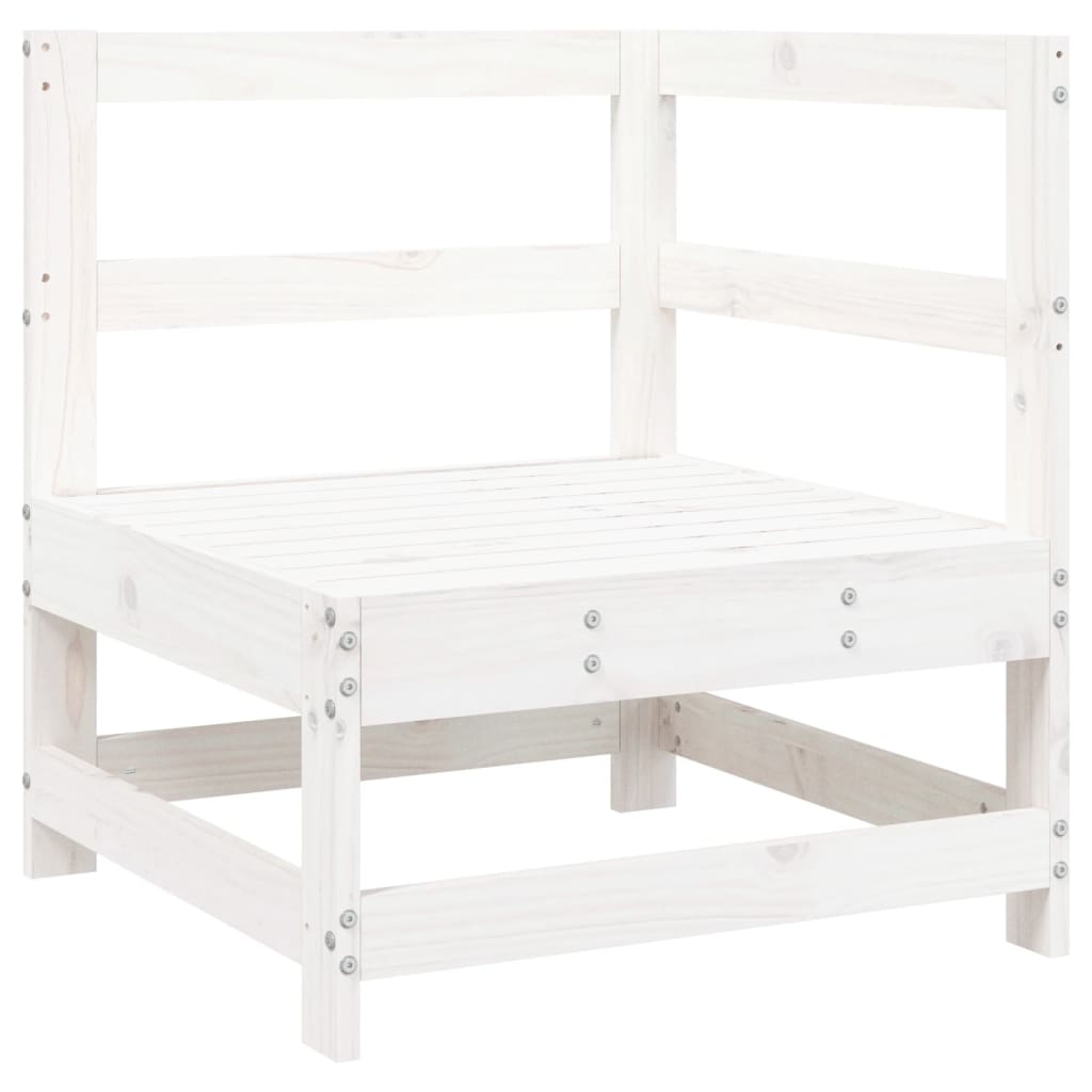 Set Salotto da Giardino 5 pz Bianco in Legno Massello di Pino 3186173