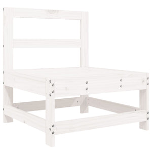 Set Salotto da Giardino 5 pz Bianco in Legno Massello di Pino 3186173