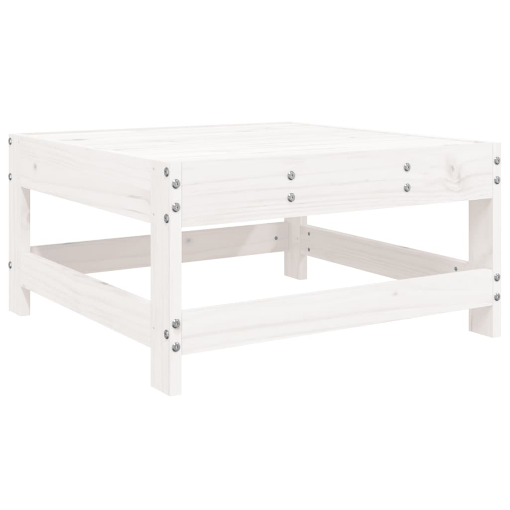 Set Salotto da Giardino 5 pz Bianco in Legno Massello di Pino 3186173