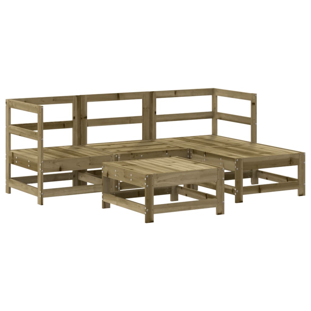 Set Salotto da Giardino 5 pz in Legno Impregnato di Pino 3186178