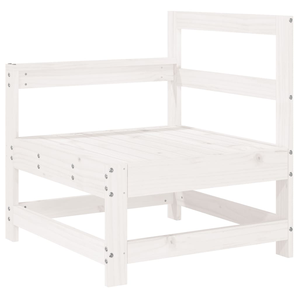 Set Salotto da Giardino 5 pz Bianco in Legno Massello di Pino 3186180