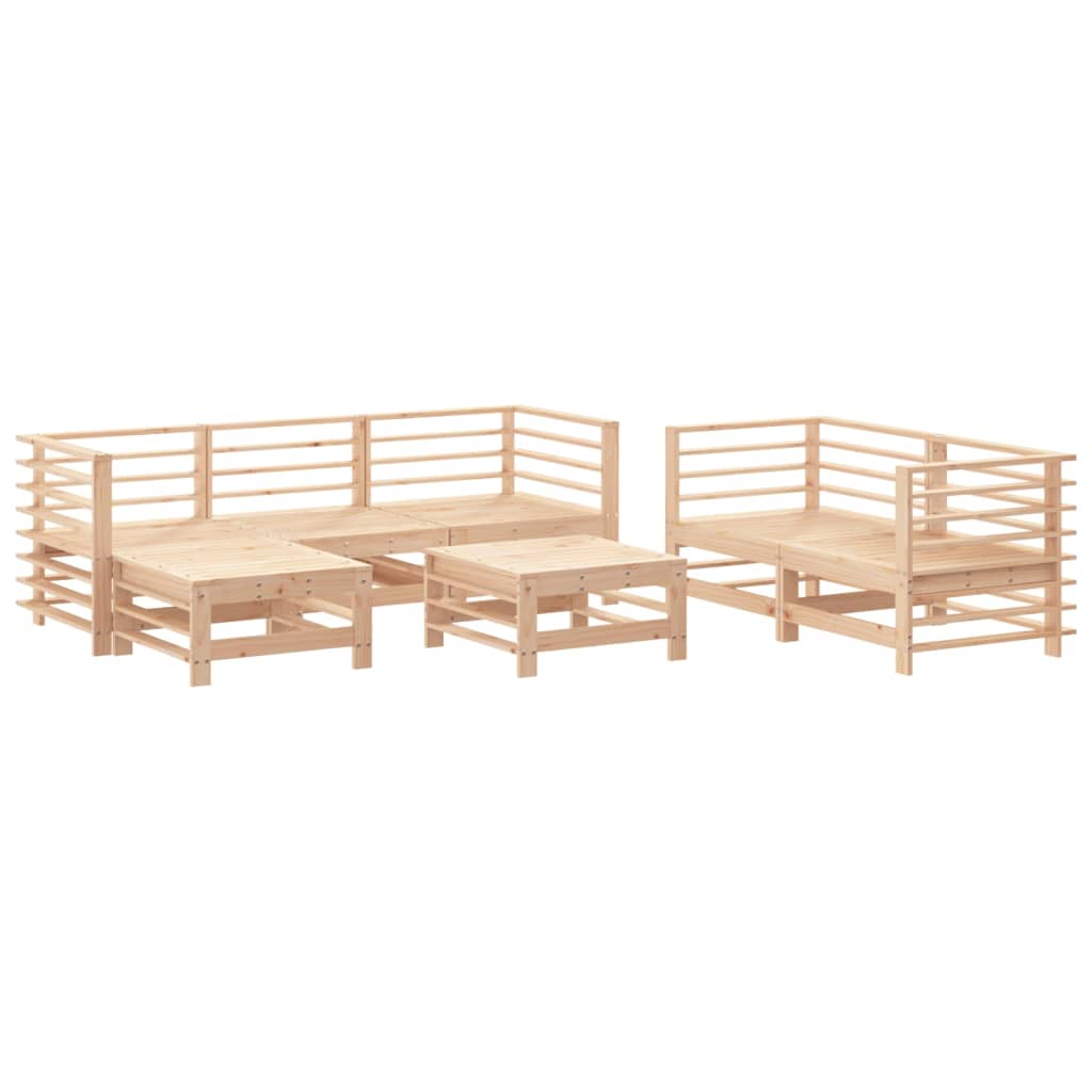 Set Salotto da Giardino 7 pz in Legno Massello di Pino 3186193