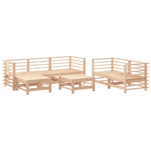 Set Salotto da Giardino 7 pz in Legno Massello di Pino 3186193