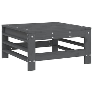 Set Salotto da Giardino 7 pz Grigio in Legno Massello di Pino 3186195