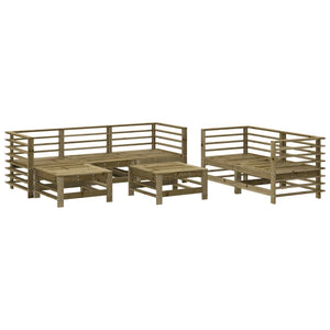 Set Salotto da Giardino 7 pz in Legno Impregnato di Pino 3186199