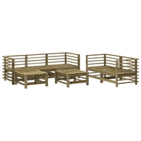 Set Salotto da Giardino 7 pz in Legno Impregnato di Pinocod mxl 93977