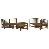 Set Salotto da Giardino 6 pz Miele in Legno Massello di Pino 3186203