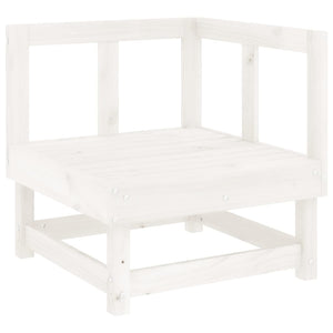 Set Salotto da Giardino 7 pz Bianco in Legno Massello di Pino 3186208