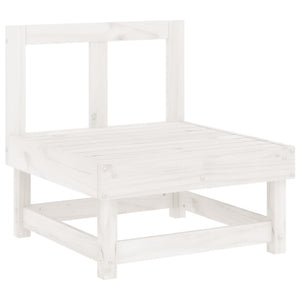 Set Salotto da Giardino 7 pz Bianco in Legno Massello di Pino 3186208