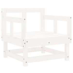 Set Salotto da Giardino 7 pz Bianco in Legno Massello di Pino 3186208