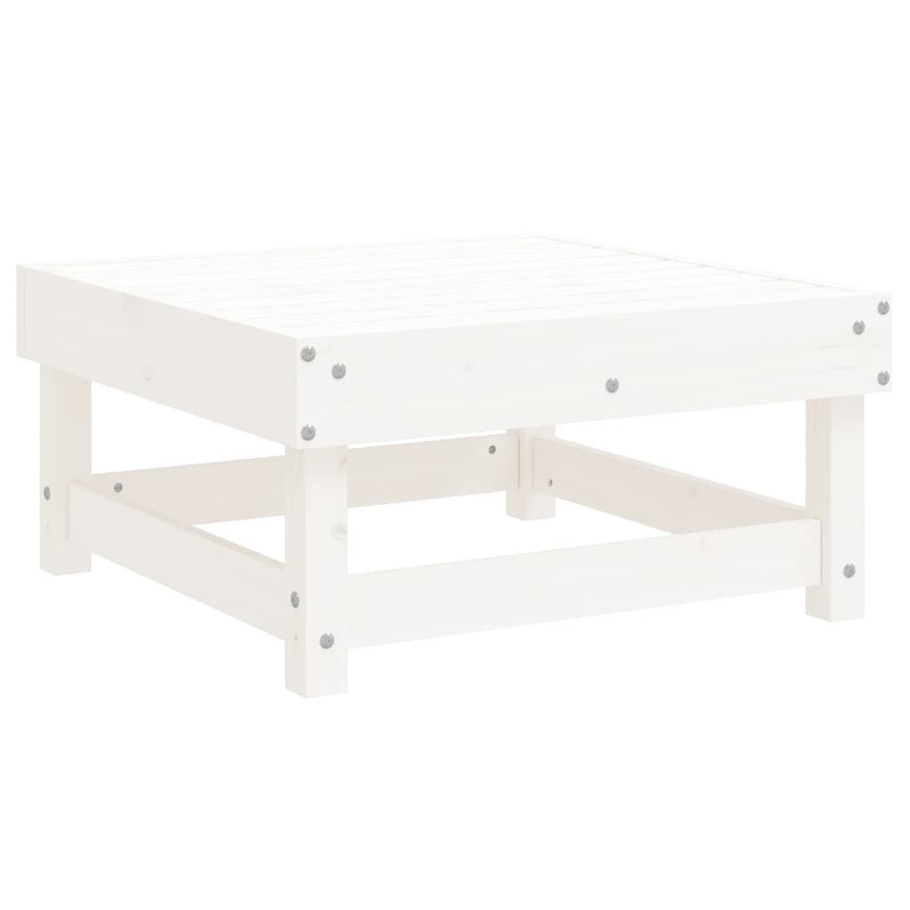 Set Salotto da Giardino 7 pz Bianco in Legno Massello di Pino 3186208