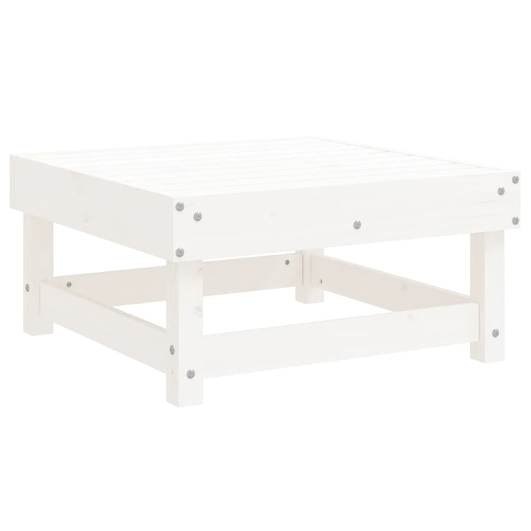 Set Salotto da Giardino 7 pz Bianco in Legno Massello di Pino 3186208