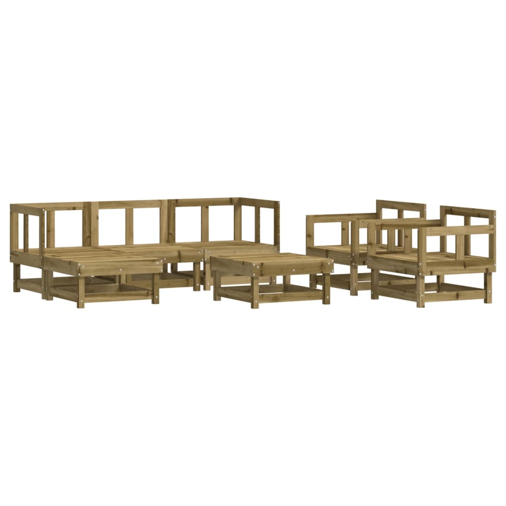 Set Salotto da Giardino 7 pz in Legno Impregnato di Pino 3186213